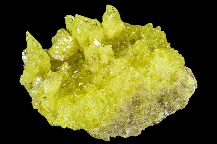 Lemon-Yellow Sulfur Crystals on Matrix - Bolivia #104771